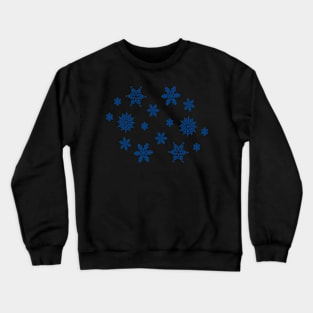 Blue Snowflakes Crewneck Sweatshirt